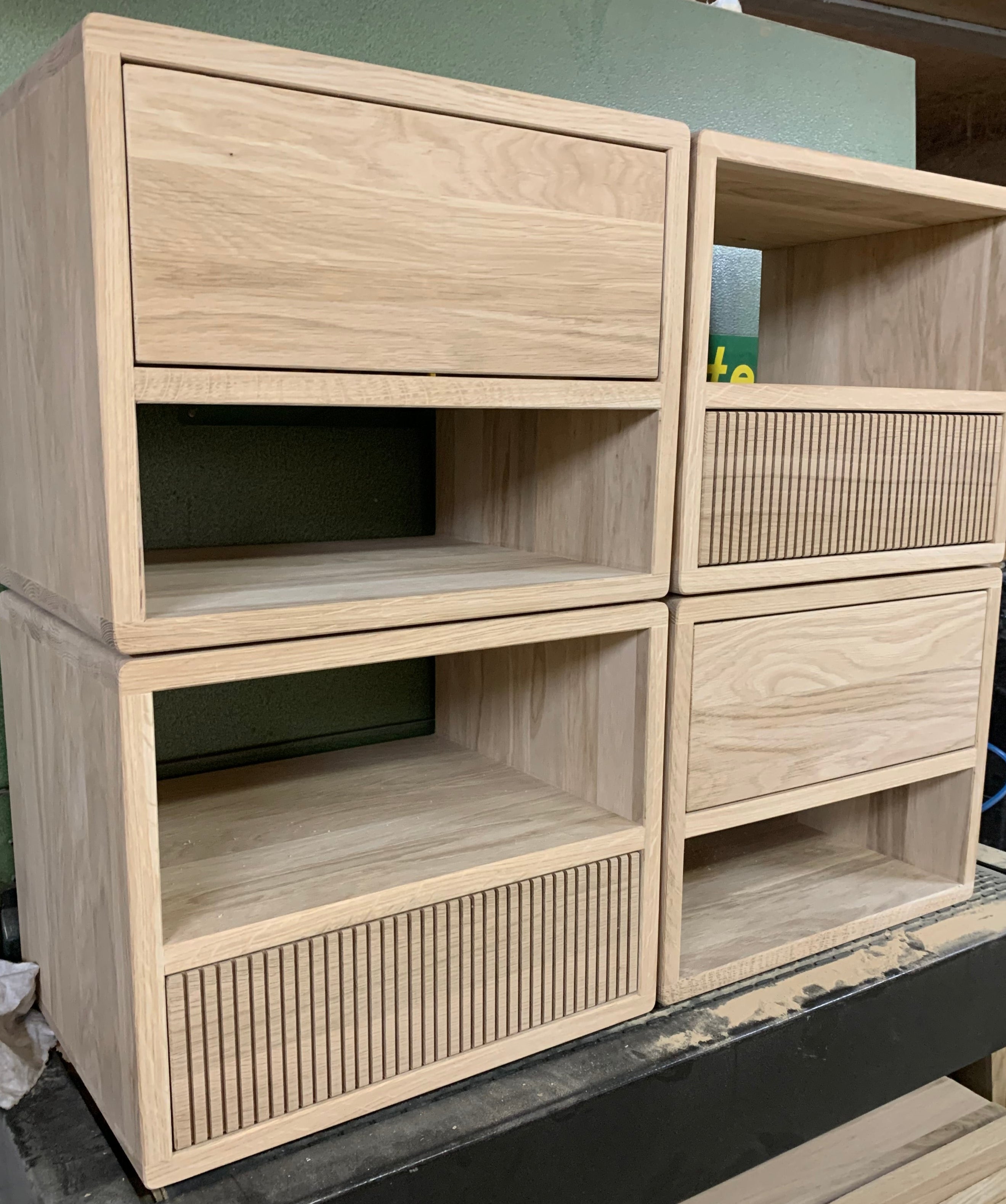 floating oak bedside table, oak furniture