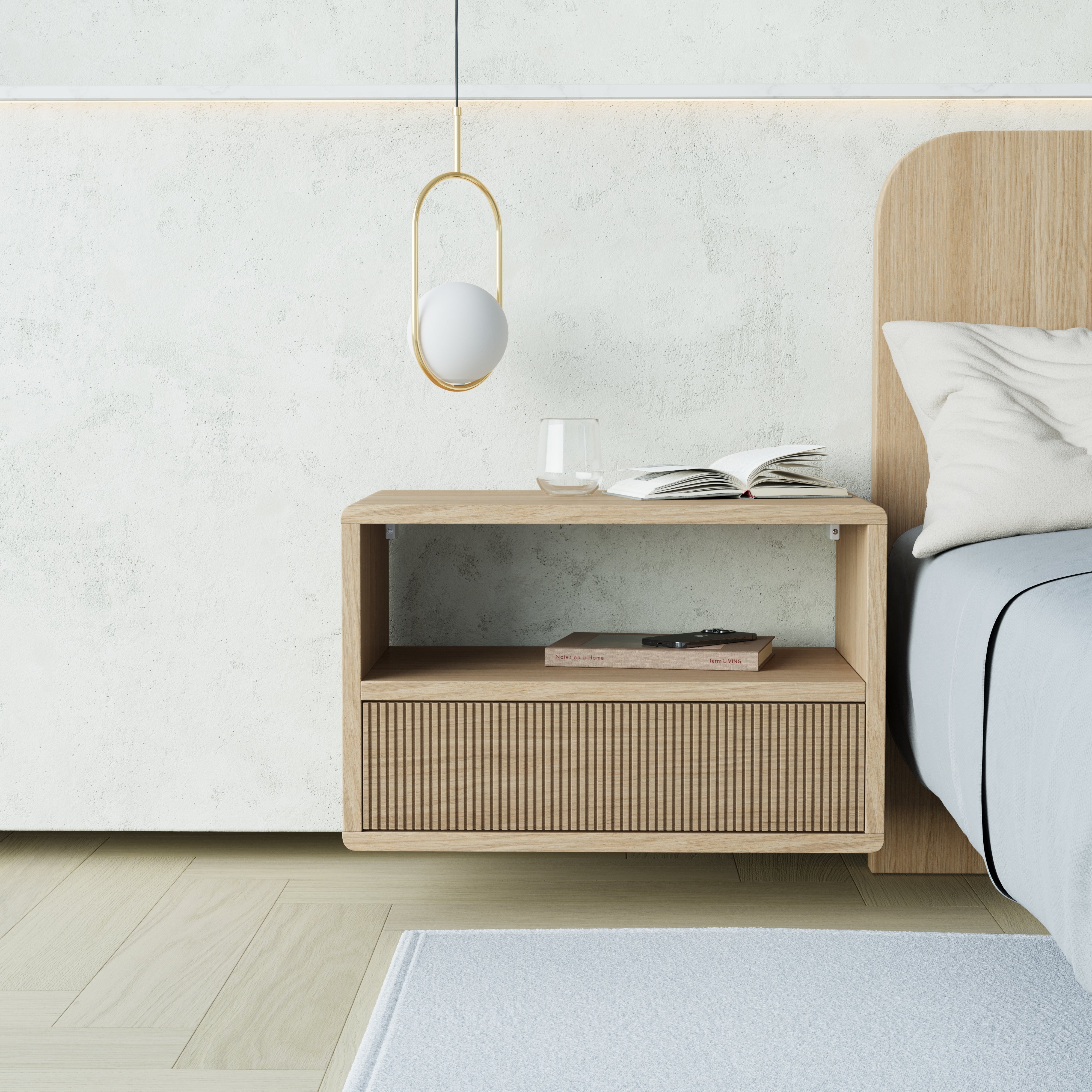 Floating Bedside table- Tealing