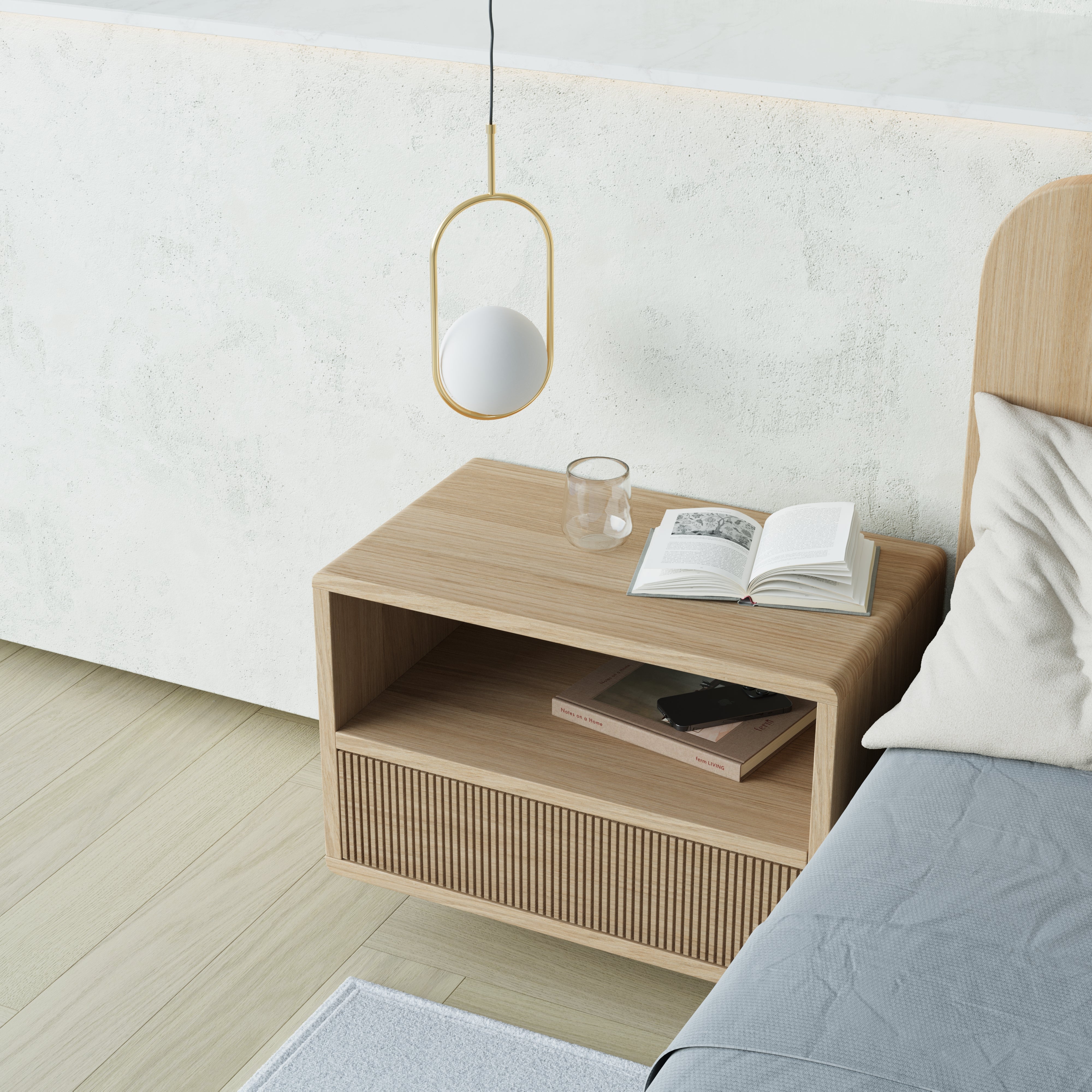 Floating Bedside table- Tealing